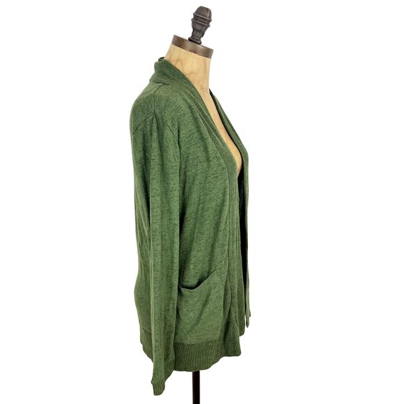 BOBEAU Jemmy Brushed Open Pocket Long Cardigan Sweater PS Green NWT B2 - Picture 3 of 6